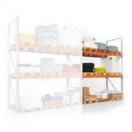 Szafy i regały magazynowe - B2B Partner Regał paletowy 4400x2700x800 mm, 3 piętra, dodatkowy 141250 - miniaturka - grafika 1