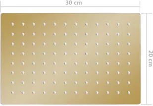 VidaXL Deszczownica ze stali nierdzewnej 30x20 prostokątna złota 147713 - Deszczownice - miniaturka - grafika 7