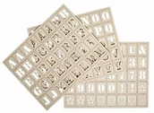 Dekoracje domu - Rayher 62860505 drewniane litery na tablicę liter, FSC100%, naturalne, 3 x 2,4 cm, zestaw 120 sztuk - miniaturka - grafika 1