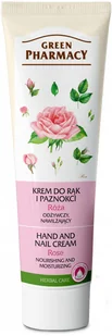 Green Pharmacy Hand Care Rose krem odżywczo-nawilżający do rąk i paznokci 0% Parabens Mineral Oils Artificial Colouring 100 ml - Kremy i maski do rąk - miniaturka - grafika 5
