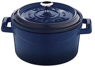 Rondle - LAVA Cookware Lava Cookware LV Y TC 10 K2 Mini okrągłe Casserole, średnica 10 cm, żeliwo, niebieski LV Y TC 10 K2 - miniaturka - grafika 1