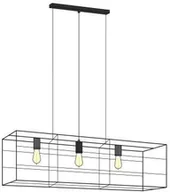 Lampy sufitowe - Luminex Lampa wisząca zwis żyrandol Frame 3x60W E27 czarny 7074 - miniaturka - grafika 1