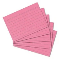 Zakładki indeksujące - Herlitz Herlitz fiszki w formacie A4/A5/A6/A7/A8, 100 sztuk A8 liniert Rosa 10836278 - miniaturka - grafika 1