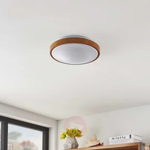 Lindby Mendosa lampa sufitowa LED, drewno, okrągła - Lampy sufitowe - miniaturka - grafika 4