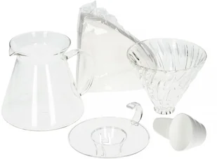Hario - V60 Glass Brewing Kit - Zestaw szklany dripper + serwer + filtry - Zaparzacze i kawiarki - miniaturka - grafika 2