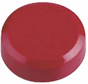 Magnesy - Maul Magnesy fasetowane MAULpro, okrągłe, nietłukące się tworzywo sztuczne, czerwone, siła przyczepności 0,3 kg 6176125 - miniaturka - grafika 1
