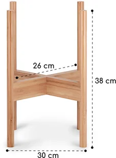 Blumfeldt Zeist stojak na kwiaty, kwietnik, 2 wysokości, dowolne łączenie, montaż bez użycia narzędzi, naturalne drewno PS-BAMBOO-M - Donice - miniaturka - grafika 6