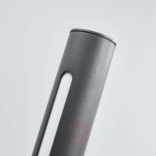 Lampenwelt com Ciemnoszary słupek oświetleniowy LED Tomas - Lampy ogrodowe - miniaturka - grafika 5