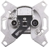 Gniazdka elektryczne - Emos Gniazdo abonenckie przelotowe EU3614 J0222 - miniaturka - grafika 1