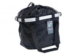 Kands Kands Koszyk na kierownicę z materiału, KLIP, czarny, 36x26x22 cm - Koszyki rowerowe - miniaturka - grafika 2