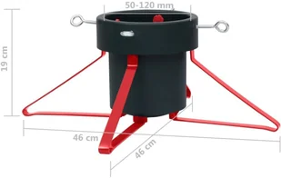 vidaXL Stojak pod choinkę, zielono-czerwony, 46x46x19 cm vidaXL - Stojaki choinkowe - miniaturka - grafika 8