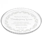 Tace i patery - Murrano Patera szklana bez nóżki grawer dla rodziców podziękowanie PATR2-039 - miniaturka - grafika 1