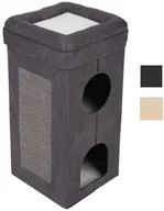 Drapaki dla kotów - Zooplus Exclusive Składana wieża dla kota Softn Scratchy Ciemnoszary Biały - miniaturka - grafika 1