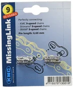 Łańcuchy rowerowe - KMC Łańcuch Missing Link 9-krotnie CL-566 R Srebrny (2 sztuki w blister zbiorczy), srebrny, 11/128 inch, 300052 KL9 - miniaturka - grafika 1