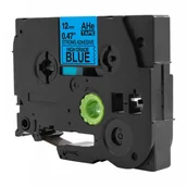 Papier do drukarek - Brother Taśma zamiennik TZ-S531 / TZe-S531, 12mm x 8m, mocno klejący, czarny druk / niebieski podkład - miniaturka - grafika 1