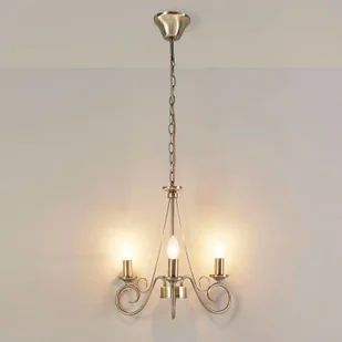 3-pkt. żyrandol Marnia w kol. postarz. mosiądzu - Lampy sufitowe - miniaturka - grafika 3