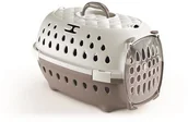 Sprzęt podróżny i transportery dla psów - Zolux ZOLUX Transporter SMART kol. biały/jasnobrązowy (422011TAU) ZH_06600 - miniaturka - grafika 1