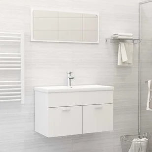 VidaXL Lumarko Zestaw mebli łazienkowych, biały, płyta wiórowa! 3071684 VidaXL - Meble łazienkowe - miniaturka - grafika 25