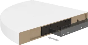 vidaXL vidaXL Narożne półki ścienne, 4 szt., połysk, białe, 35x35x3,8 cm, MDF - Półki do salonu - miniaturka - grafika 9