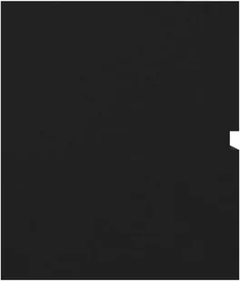 vidaXL Szafka pod umywalkę, czarna, 100x38,5x45 cm, płyta wiórowa vidaXL - Szafki łazienkowe - miniaturka - grafika 7