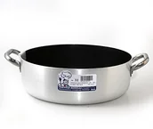 Rondle - Pentole Agnelli Rondel pentole agnelli Platinum, aluminium, 2 uchwyty ze stali nierdzewnej, kolor srebrny, srebrny/czarny, 32 cm ALSA106S32 - miniaturka - grafika 1