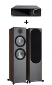 Zestawy stereo - PROMO Zestaw kolumn Monitor Audio Bronze 500 + wzmacniacz strumieniowy Cambridge EVO 75 Kolor: Orzech - miniaturka - grafika 1
