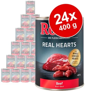 Rocco Megapakiet Real Hearts, 24 x 400 g - Wołowina z całymi sercami kurczaka - Mokra karma dla psów Rocco Megapakiet Real Hearts, 24 x 400 g - Wołowina z całymi sercami kurczaka - Mokra karma dla psów - miniaturka - grafika 2