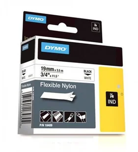 Dymo Etykieta RHINO 19mmx3,5m BIAŁA NYLONOWA 18489 DO OPISU KABLI I PRZEWODÓW - Etykiety do drukarek - miniaturka - grafika 2