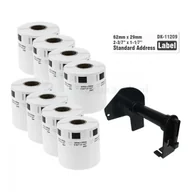 Etykiety do drukarek - Brother strefadrukarek.pl Zestaw etykiet DK-11209 8 sztuk + uchwyt 62mm x 29mm - zamiennik | OSZCZĘDZAJ DO 80% - ZADZWOŃ! 730811399 PROMOCJA! SET-8-BU-DK-11209 - miniaturka - grafika 1