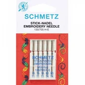 Akcesoria i części do maszyn do szycia - Schmetz Igły półpłaskie 130/705H-E do haftu MIX 75-90 5 szt. 130/705H-E - miniaturka - grafika 1