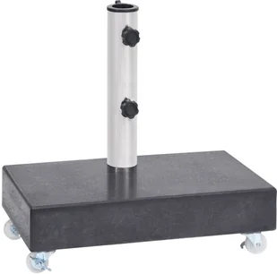 vidaXL Stojak pod parasol, czarny, 45x25x8 cm, granitowy vidaXL - Parasole ogrodowe - miniaturka - grafika 2