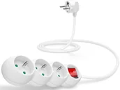 Listwy zasilające - Connect IT listwa zasilająca 230 V 3 gniazdka 1,5 m) z wyłącznikiem biała - miniaturka - grafika 1