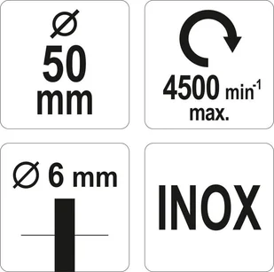 YATO SZCZOTKA CZOŁOWA Z TRZPIENIEM 50MM INOX NA WIERTARKĘ YT-47497 - Frezy - miniaturka - grafika 4