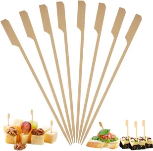 EH Excellent Houseware Wykałaczki DREWNIANE szpikulce bambusowe do przystawek przekąsek szaszłyków 20 cm 50 sztuk 144307 - Inne naczynia kuchenne - miniaturka - grafika 2