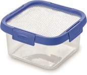 Lunch boxy - Curver pojemnik z silikonową pokrywką 1,1 l przezroczysty/niebieski - miniaturka - grafika 1