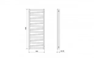 Excellent Grzejnik lazienkowy Italic 131 biały GREX.IT131.WH - Grzejniki łazienkowe - miniaturka - grafika 3