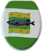 Deski sedesowe - Sanitop-Wingenroth Deska sedesowa dekoracja Country | deska sedesowa z tworzywa sztucznego | deska klozetowa z durplasty | metalowy zawias Fast Fix-szybkim zapięciem - miniaturka - grafika 1