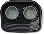 Miski dla kotów - savic Savic Butler Happy Planet podwójna miska z podstawką - 2 x 300 ml - miniaturka - grafika 1