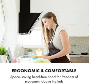 Klarstein Sofia 60 Czarny (DSM-Sofia-60BL) - Okapy kuchenne - miniaturka - grafika 7