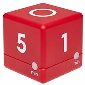 Minutniki - TFA Dostmann Digitaler kostka-timer, tworzywo sztuczne, czerwony, 6 x 6 x 6 cm 38.2039.05 - miniaturka - grafika 1