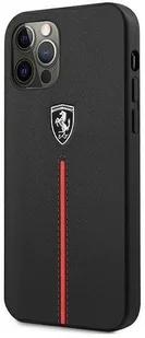 Ferrari FEOMSHCP12LBK iPhone 12 Pro Max czarny/black hardcase Off Track Leather Nylon Stripe hurtel-76683-0 - Etui i futerały do telefonów - miniaturka - grafika 2