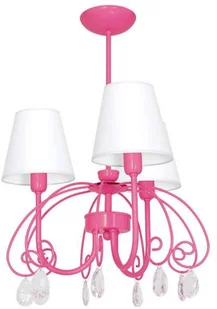 Milagro Dziecięca LAMPA sufitowa BETTY 1120 abażurowa OPRAWA z kryształkami crystal biała 1120 - Lampy sufitowe - miniaturka - grafika 3