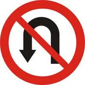 Wyposażenie miejsc publicznych - Znak drogowy zakazu B-23 Zakaz zawracania - miniaturka - grafika 1