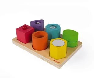 Janod KSZTAŁTY I DŹWIĘKI drewniana układanka sensoryczna J05332 - Układanki dla dzieci - miniaturka - grafika 19