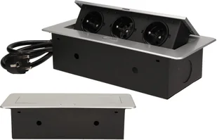 Orno Gniazda wpuszczane w blat 3x250V z płaskim, frezowanym rantem i przewodem 1,5 m OR-AE-1337/B OR-AE-1337/B - Gniazdka elektryczne - miniaturka - grafika 6