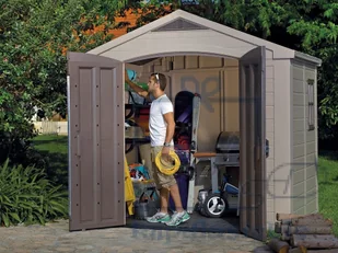 Keter Domek narzędziowy Factor, kremowy, 256,5x182x243 cm - Altany ogrodowe - miniaturka - grafika 48