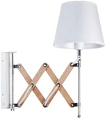 Lampy ścienne - Candellux Lampa kinkiet Mito chrom 1X40W E27 abażur biały 21-75437 - miniaturka - grafika 1