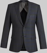 Marynarki męskie - Borgio Marynarka naro granatowy slim fit - miniaturka - grafika 1