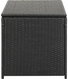 vidaXL Skrzynia ogrodowa z polirattanu, 150 x 50 x 50 cm, czarna vidaXL - Pozostałe meble ogrodowe - miniaturka - grafika 6
