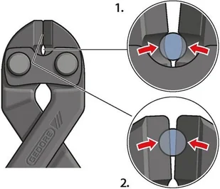Gedore Nożyce dźwigniowe do prętów i sworzni 8340 Z-200 JL 2666324 - Nożyce i noże - miniaturka - grafika 3